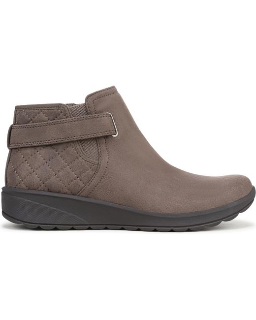 LifeStride Brown Gaze Washable Zipper Short Booties
