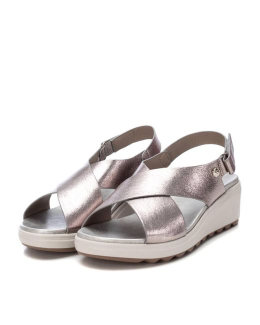 Xti Metallic Wedge Sandals By