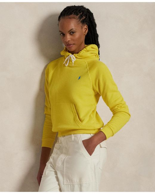 Polo Ralph Lauren Yellow Shrunken Fit Fleece Hoodie Sweatshirt