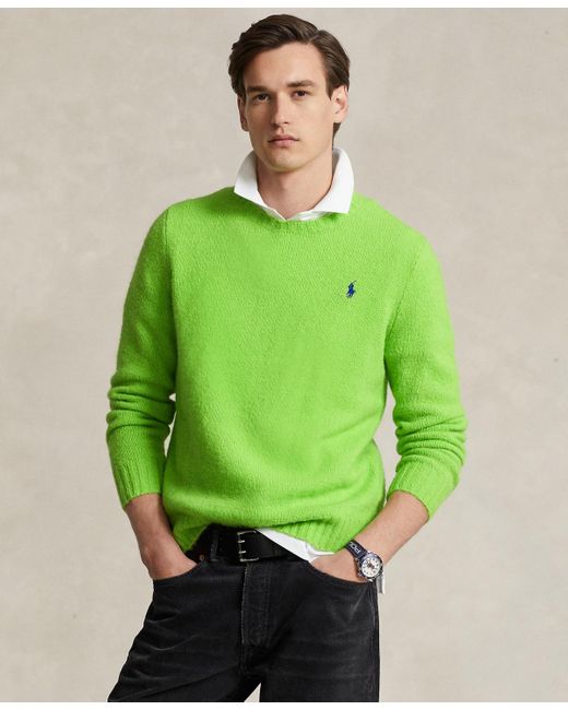 Polo Ralph Lauren Green Fuzzy Wool-blend Sweater for men