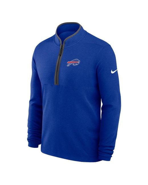 Nike Blue Buffalo Bills Lightweight Victory Performance Half-zip Pullover for men