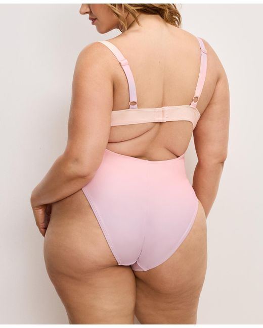 GOOD AMERICAN Pink Sunset Show-off Underwire One-piece Swimsuit