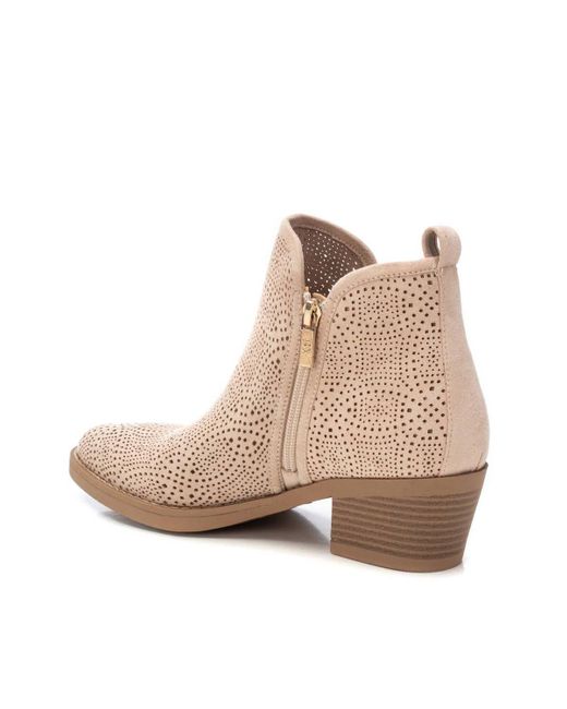 Xti Brown Suede Ankle Booties By