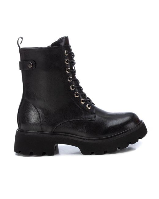 Xti Black Combat Booties By