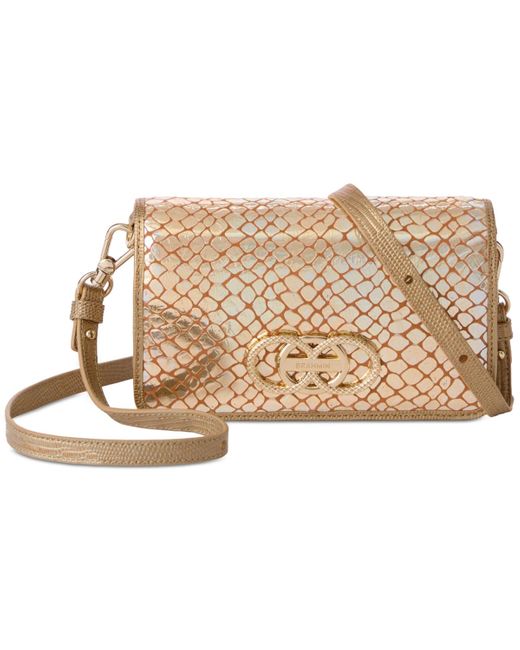 Brahmin Natural Minuette Melbourne Mini Leather Crossbody Bag