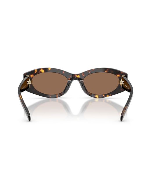 Tory Burch Brown Oval Sunglasses