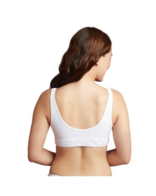 Slick Chicks White Wireless Zip Front Bra