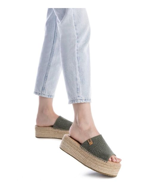Xti Women's Brown Jute Wrapped Platform Sandals Refresh By