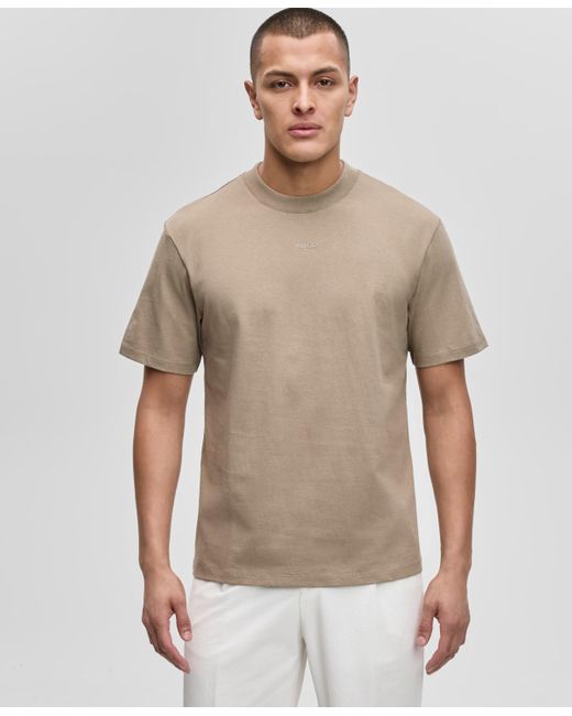 Boss Natural Hugo By Dapolino Relaxed Fit Short Sleeve Crewneck T-shirt for men