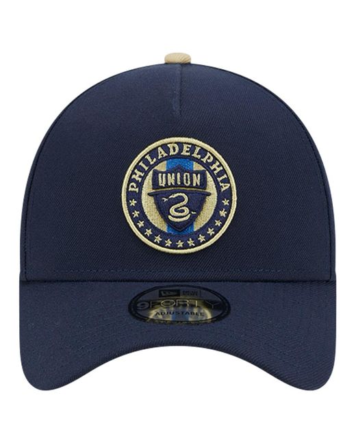 KTZ Blue Philadelphia Union 2024 Kick Off Collection 9forty A-frame Adjustable Hat for men