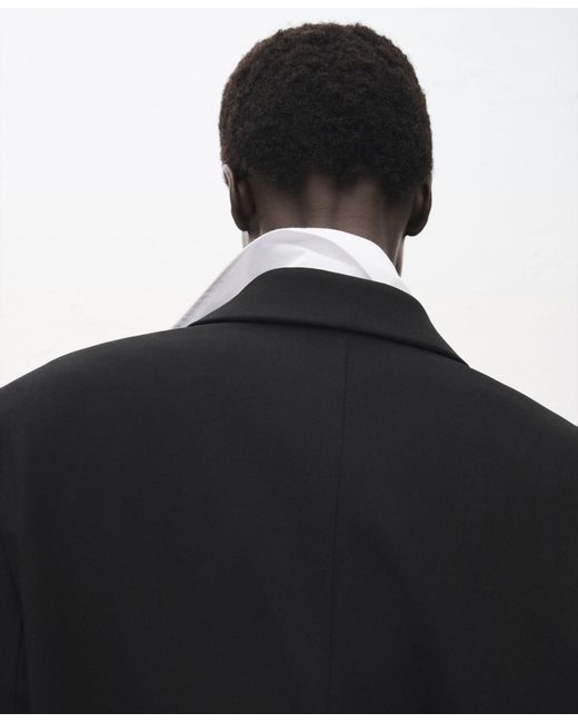 Mango Black Flap Pockets Suit Blazer