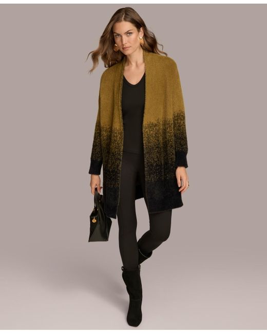 Donna Karan Ombre Eyelash Cardigan Lyst