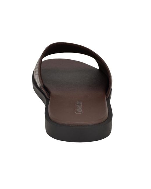 Calvin Klein Brown Espar (Medium) Sandals for men