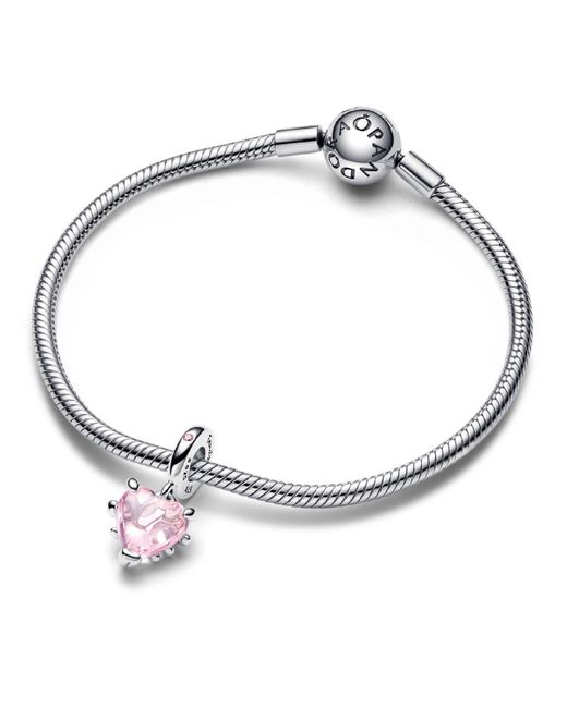 Pandora Pink Mixed Stone Family Tree Heart Dangle Charm