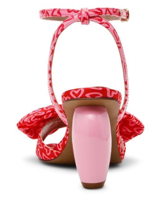Betsey Johnson Red Kendal Bow Novelty Heart-heel Dress Sandals