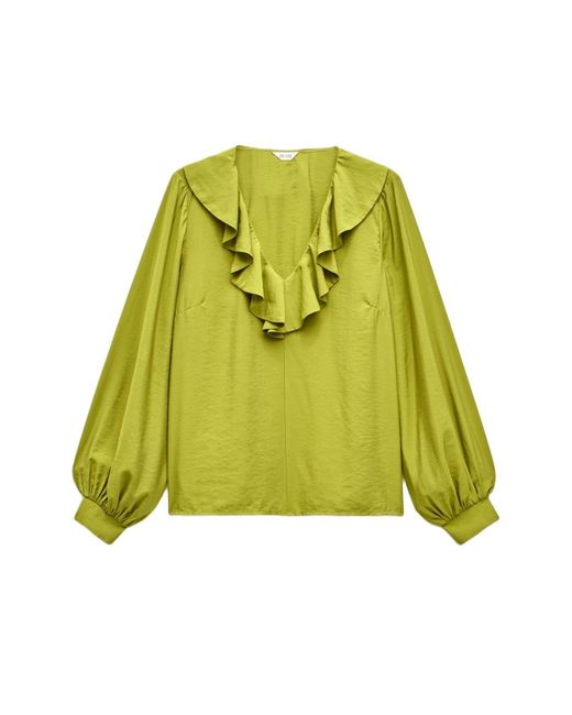 Hush Green Air Flow Ruffle Blouse