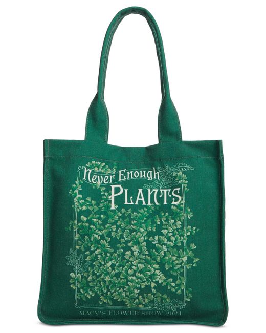 Macy's Green Flower Show Casual Tote