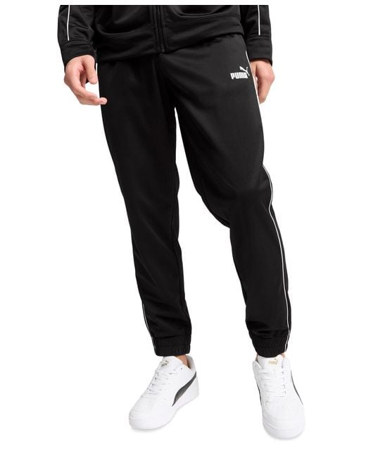 PUMA Black Piped Tricot joggers for men