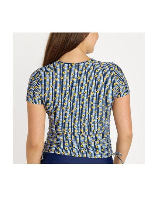 Calypsa Blue Plus Size Adele Swim Top