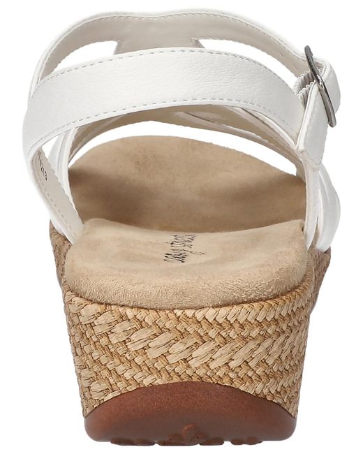 Easy Street White Lua Wedge Heel Sandals