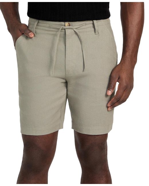 Guess Gray Fletcher Relaxed-fit Textured 8" Shorts for men