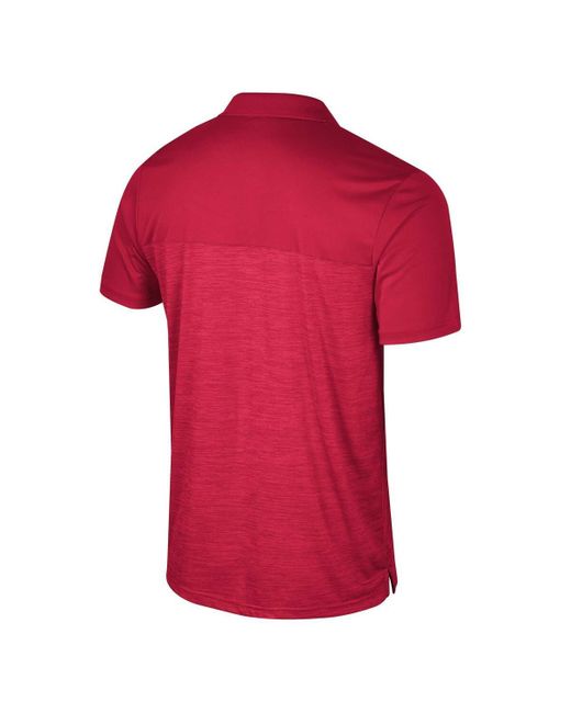 Colosseum Athletics Red Indiana Hoosiers Big And Tall Langmore Polo Shirt for men