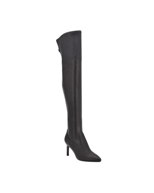 Calvin Klein Sacha Over The Knee High Heel Boots in White Lyst