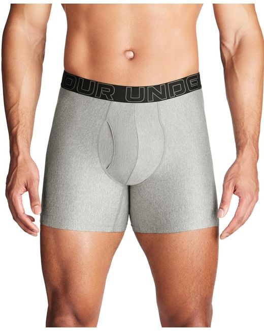 Under Armour Black 3-pack Performance Tech Solid 6" Boxer Briefs for men