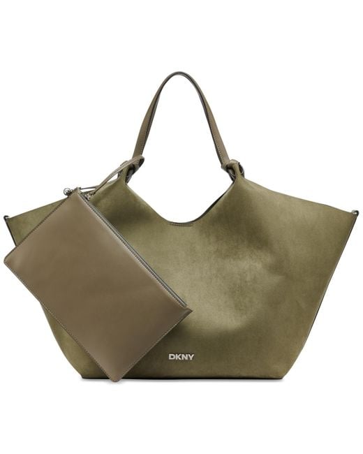 DKNY Green Paula Commuter Tote Bag