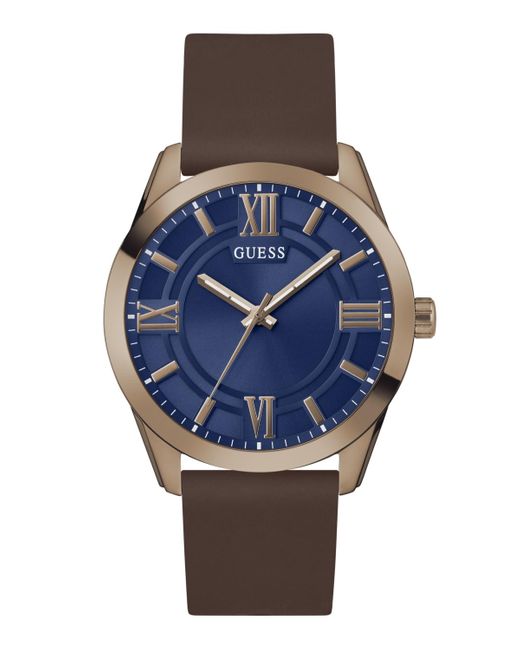 Guess Blue Analog Silicone Strap Watch for men