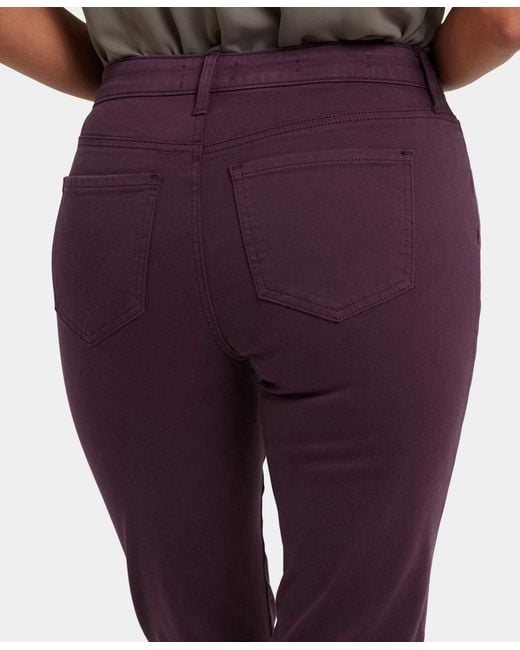 NYDJ Purple High Rise Sheri Slim Jeans