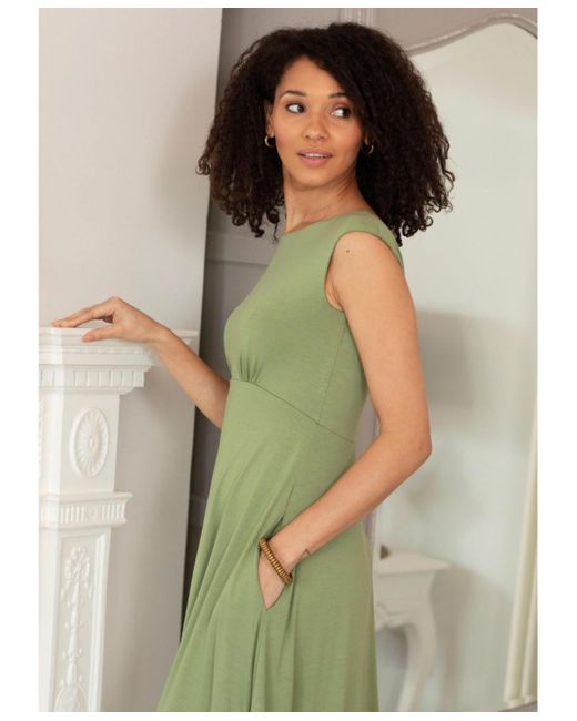 Alie Street London Green Luna Midi Dress
