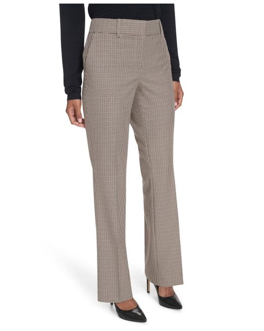 Tommy Hilfiger Gray Houndstooth Bootcut Trousers