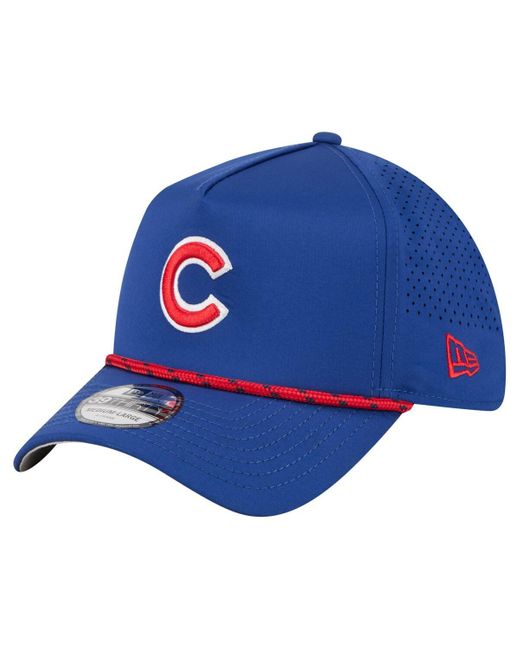 KTZ Blue Chicago Cubs 39thirty A-frame Perforated Flex Hat for men