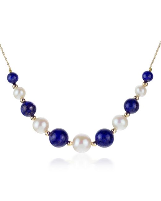 Macy's Blue White Freshwater Cultured Pearls (6.5-9.5mm