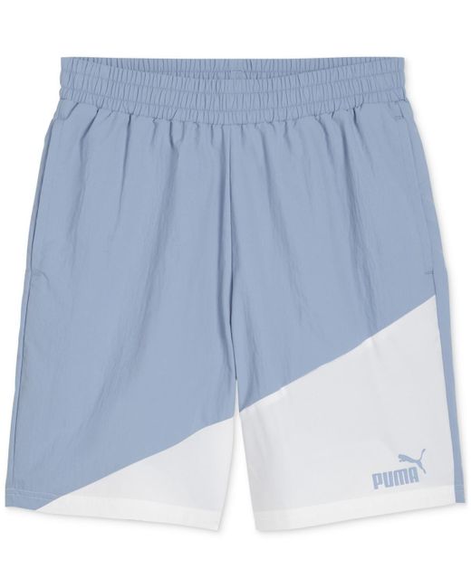 PUMA Blue Power Colorblocked Shorts for men
