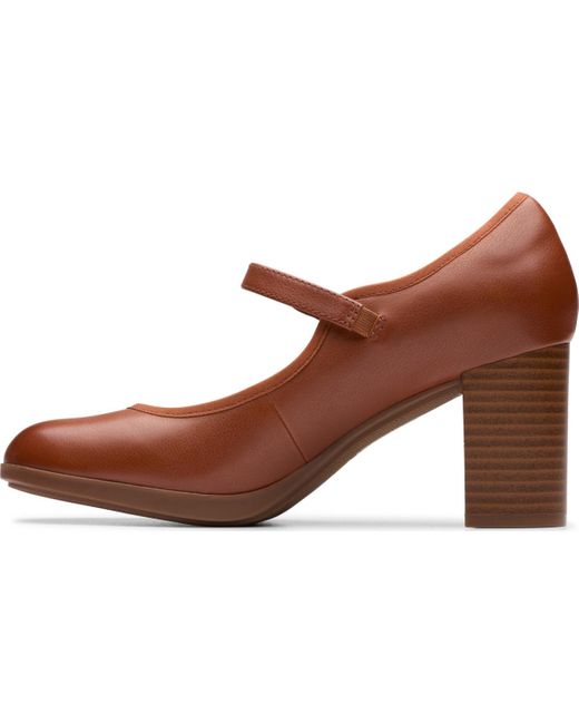 Clarks Brown Bayla Lily Riptape Dress Pumps