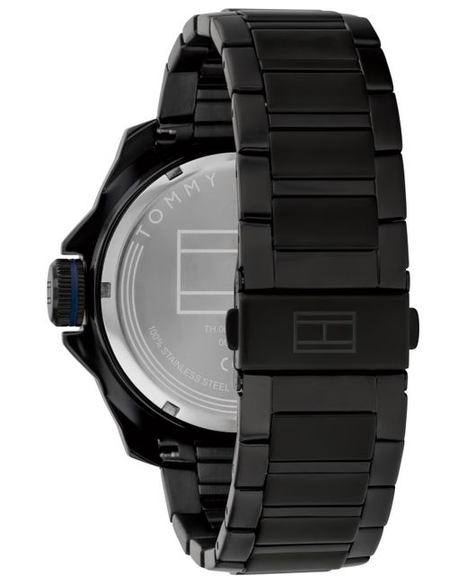 Tommy Hilfiger Quartz Black Stainless Steel Watch 46mm for men