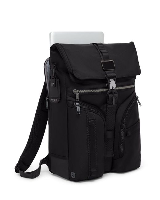 Tumi Black Alpha Bravo Surveillance Backpack for men