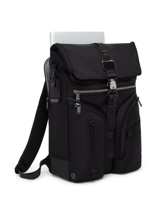 Tumi Black Alpha Bravo Surveillance Backpack for men