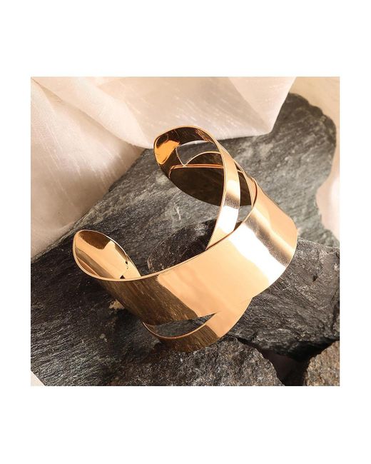 SOH Metallic Plated Handcuff Bracelet