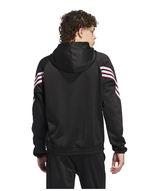Adidas Black Select Foundation Fleece Basketball Hoodie for men