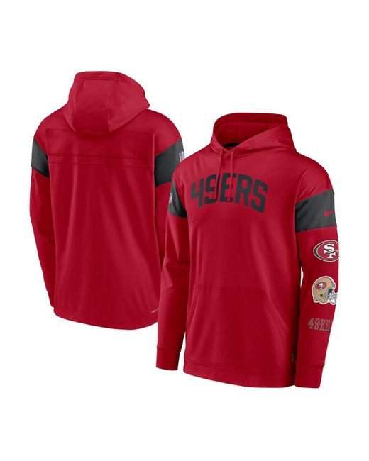 Nike Scarlet, Black San Francisco 49ers Sideline Athletic Arch Jersey