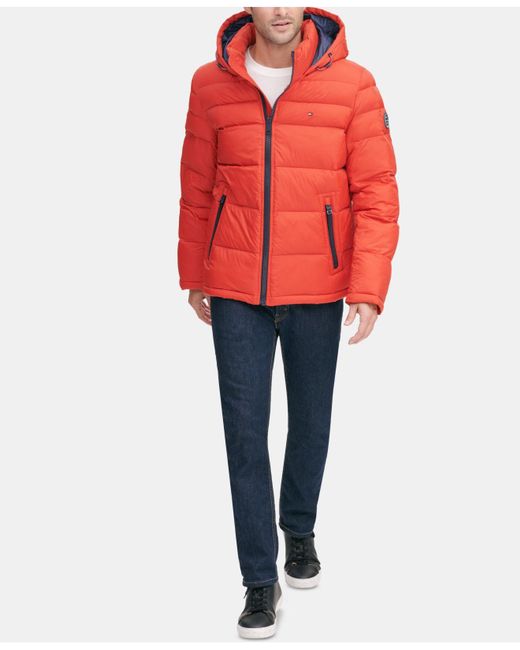 tommy hilfiger parka orange