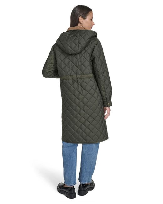 Levi's Green Regular Diamond Quilted Cinch Waist Coat