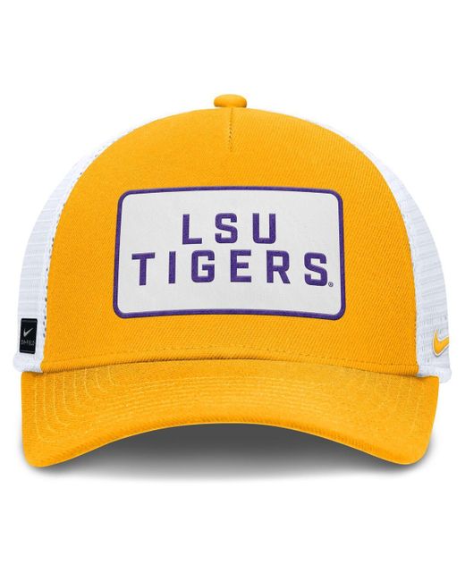 Nike Orange Gold/white Lsu Tigers 2025 On-field Rise Patch Trucker Adjustable Hat for men