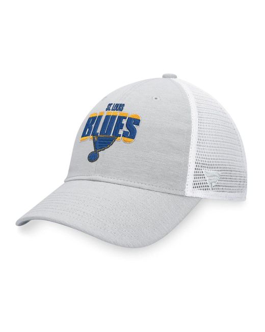 Men's Fanatics Branded Blue/White St. Louis Blues Iconic Gradient Trucker Snapback  Hat