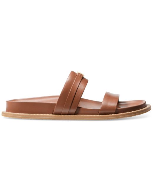 Michael Kors Brown Michael Mandy Flat Sandals