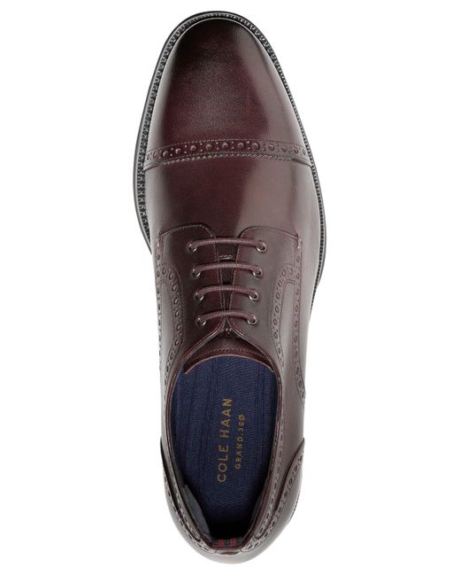 cole haan men's jefferson grand 2.0 cap oxford