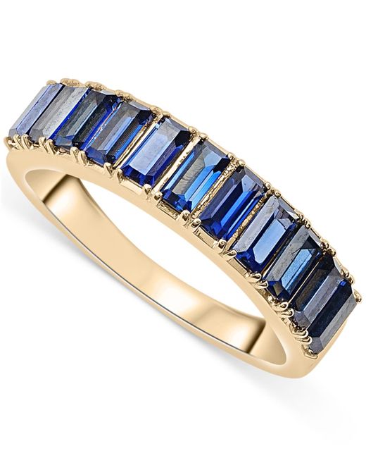 Audrey by Aurate Blue Nano Emerald Color Baguette Ring (1 Ct. T.w.